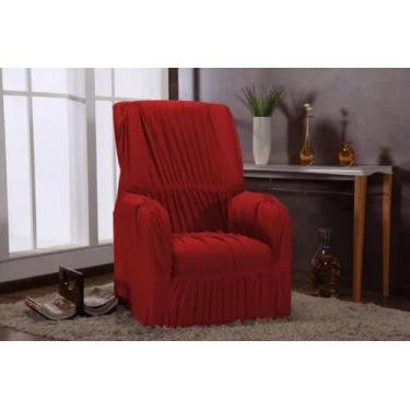 Imagem de Capa Protetora De Sofá 01 Lugar Poltrona do Papai Malha Grossa Elastic