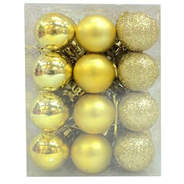 Imagem de Conjunto de 24 Bolas Ornamentos Inquebráveis Pingente Decorativas para Árvores Festa Casamento Decoração Residencial