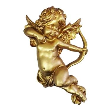 Imagem de IEUDNS Escultura de Parede de Anjo, Peça Artística em Resina, para, Quarto Ou Igreja.