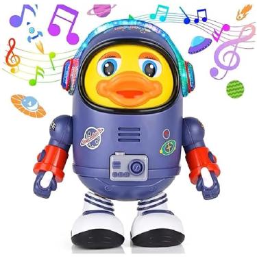 Imagem de Patinho Astronauta Dançarino Musical com Luz e Movimento, Brinquedo Interativo com Som e LED, para Crianças a partir de 3 Anos (astropato)