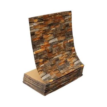 Imagem de Papel De Parede 3D Autoadesivo De Espuma Com Efeito Tijolo Antigo 70cm