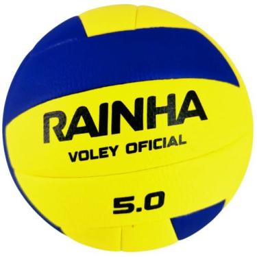 Imagem de Bola De Vôlei Rainha 5.0 Cor:Amarelo+Azul, Amarelo, Azul
