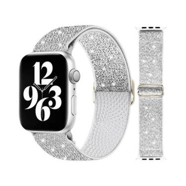 Imagem de Pulseira Ajustável De Nylon Elástico Solo Loop Para Apple Watch 49mm 4