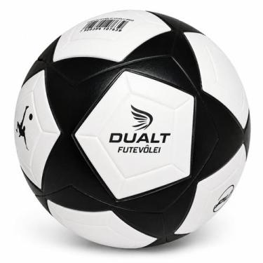 Imagem de Bola Futevôlei Dualt Protech Oficial Treino e Jogo, Branco, Preto