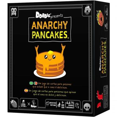 Imagem de Jogo de Tabuleiro Dobble Anarchy Pancakes com Ação Caótica e Cartas em Formato de Panquecas Amarelo Galápagos