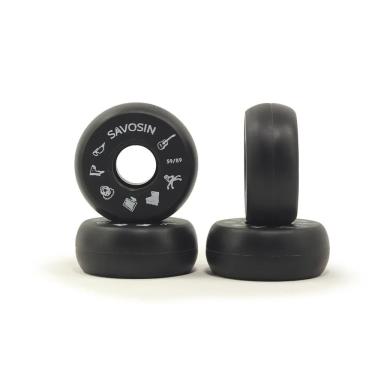 Imagem de Jogo de Rodas para Patins Street Savosin 59MM 89A Preta Go Roller Poliuretano PU Jogo 4UN