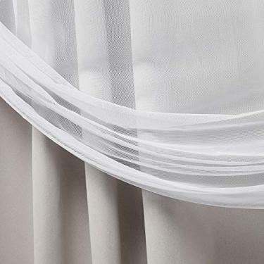 Imagem de Exclusive Home Curtains EH8486-03-2-84H Painéis de cortina blackout sólido em camadas e transparente com aba oculta, 132 x 213 cm, cinza nuvem