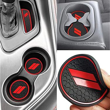 Imagem de Auprite Tapetes antipoeira para acessórios Dodge Challenger 2015 2016 2017 2018 2019 2020 2021 2022 2023, serve para porta-copos, forros de bolso de porta, forros de console central, 11 pçs/kit