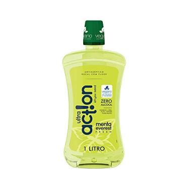 Imagem de Ultra Action Enxaguante Bucal Menta Everest Sem Alcool Sem Triclosan Sem Parabeno Previne Contra A Cárie Hálito Saudavél Produto Vegano 1 L