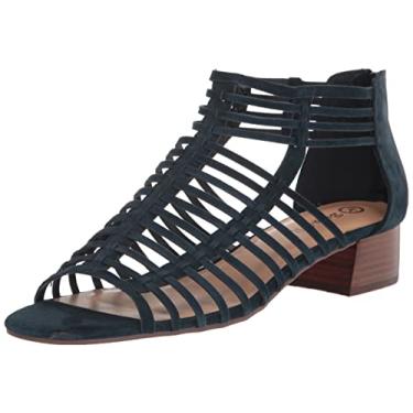 Imagem de Bella Vita Sandália feminina de salto alto Holden Block, Couro de camurça azul-marinho, 35