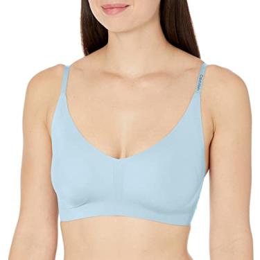 Imagem de Calvin Klein Sutiã feminino Invisibles Comfort levemente forrado sem costura triângulo sutiã, Dança da Chuva, P