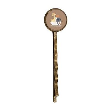 Imagem de Girafa Elefante Desenho Animado Animal Marrom Retrô Metal Cabelos Bobby Pin Headwear