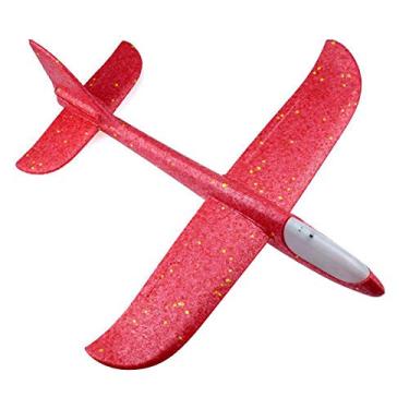 Imagem de Henniu Aviões Planadores Voadores com Luzes LED, 18,9" Espuma, Vermelho, Branco, Azul, Brinquedo de Avião, Flying Glider, Brinquedo Voador