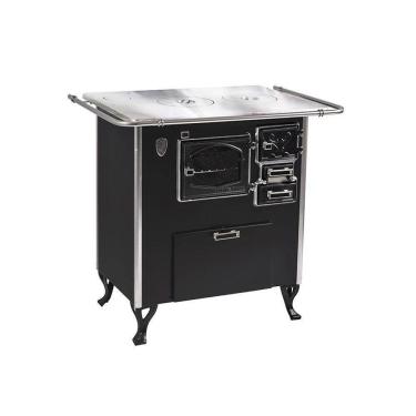 Imagem de Fogão A Lenha C/forninho Esq Preto Fornos Pinhal Alumínio N2