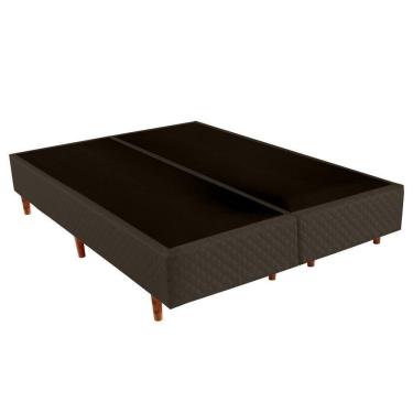 Imagem de Box Poliester Marrom Quadriculado 1,58 X 1,98 X 24