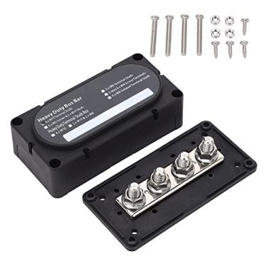 Imagem de Barra de Barramento do Bloco de Distribuição de Energia 300A 4 X 5/16 M8 Postes48V Caixa de Barramento, Serviço Pesado, Design Modular, Janelas Removíveis, Retardador de Chamas,