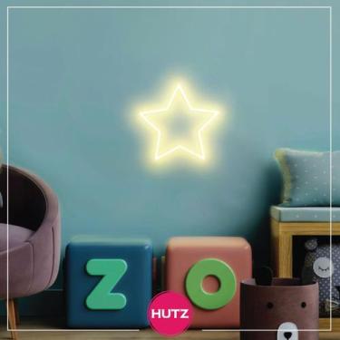 Imagem de Placa Luminária De Neon Led - Estrela - Hutz