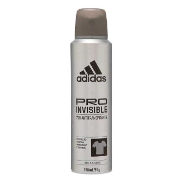 Imagem de Desodorante Aerosol Antitranspirante Adidas Masculino Pro Invisible Performance Sem Manchas com 150ml 150ml