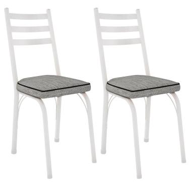 Imagem de Kit 2 Cadeiras Tubular Nara 141 de Aço Cromo