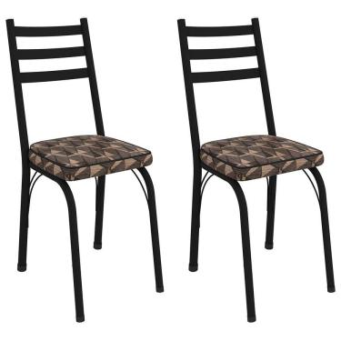 Imagem de Kit 2 Cadeiras Tubular Nara 141 de Aço Cromo