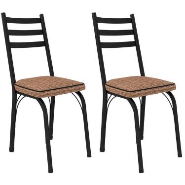 Imagem de Kit 2 Cadeiras Tubular Nara 141 de Aço Cromo