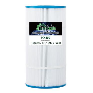 Imagem de HANXER C-8409 Filtration Products- Cartucho de filtro de piscina e spa de substituição para Filbur FC-1292, PA90, CX900-R, 25230-0095S, 817-175, Darlly 80951, cartucho de filtro de 90 metros