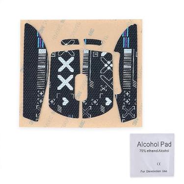 Imagem de HUYUN Painéis laterais do mouse/fita adesiva antisuor de substituição para mouse gamer sem fio Logit G Pro X Superlight segunda geração (padrão preto)