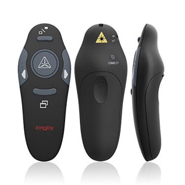 Imagem de Longjoy Apresentador sem fio RF 2,4 GHz Apresentação remota Controle USB PowerPoint PPT Clicker