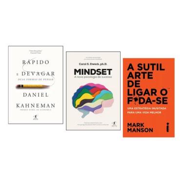 Imagem de Combo Com 03 Livros - Rápido E Devagar Duas Formas De Pensar, Daniel Kahneman + Mindset A Nova Psicologia Do Sucesso, Ca