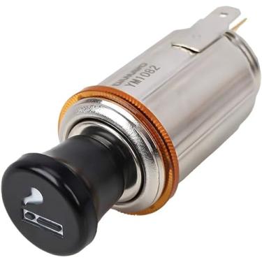 Imagem de Conjunto de montagem de tomada e soquete de isqueiro de veículo com botão de ejeção de 12 V da DAMAVO YM1082 12 Volts, acessório de substituição para fonte de alimentação de veículos