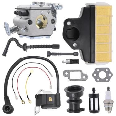 Imagem de SYSKANT WT-286 Carburador para motosserra Stihl 021 023 025 MS210 MS230 MS250 Carburador de motosserra com bobina de ignição de filtro 1123 160 1650 Kit de ajuste de linha de combustível substitui