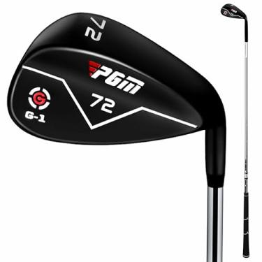 Imagem de Taco de golfe Sand Wedge PGM, premium, 72 graus, lob wedge para homens e mulheres, textura CNC, para escapar de bunkers e salvar as tacadas no green, loft alto, preto