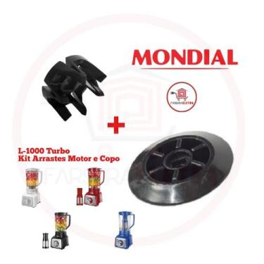 Imagem de Arraste do Motor e Do Copo Liquidificador Mondial L1000 Turbo Inox