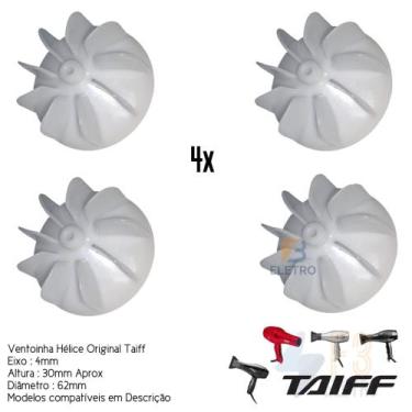 Imagem de 4 Turbina Ventoinha Hélice para Secador de Cabelo Taiff Diversos com F