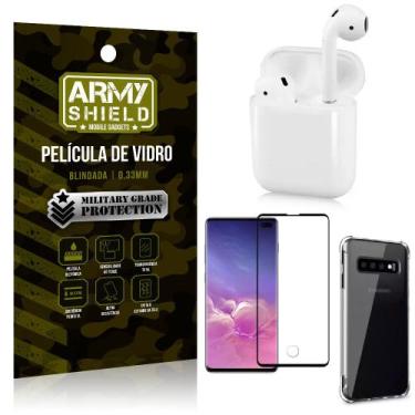 Imagem de Fone Bluetooth LY-122 Samsung S10 Plus + Capinha Anti Impacto + Pelícu