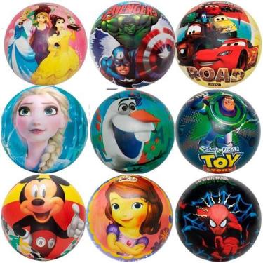Imagem de Kit 100 Bolas Vinil personagens Herois Brinquedo - festas - ART E FEST