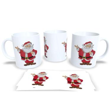 Imagem de Canecas de Porcelana Personalizadas Papai Noel - Estampa Sublimada, Mo