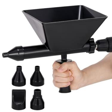 Imagem de Vislone Pistola de argamassa elétrica, pulverizador portátil de calafetagem, aplicador de rejunte reutilizável para janela de porta de banheiro, conector de furadeira elétrica de 8 mm, 4 bocais (sem