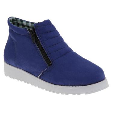 Imagem de Tenis Feminino Tecido Macio Confortável Zipper La Botte, Azul, 38
