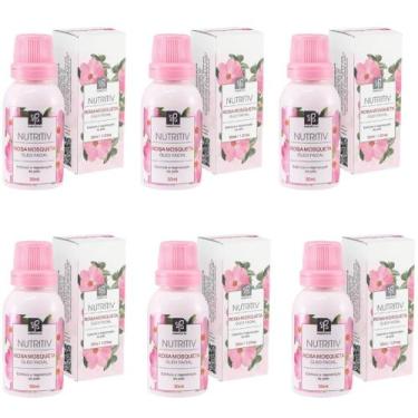 Imagem de OLEO FACIAL ROSA MOSQUETA NUTRITIV 30ml  NATUFLORES Kit 6und