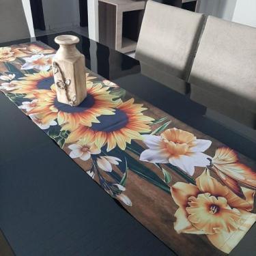 Imagem de Caminho Trilho de Mesa Girassol 01 - Colorful Tapetes