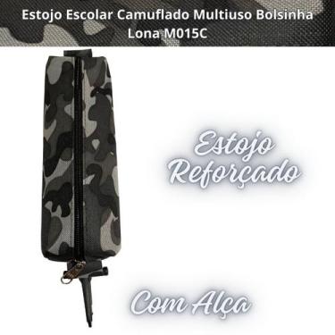 Imagem de Estojo Escolar Camuflado Multiuso Bolsinha Lona M015C - Losamores