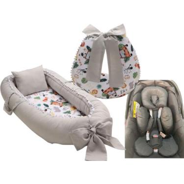Imagem de Almofada Amamentação + Ninho Redutor Safari+ Redutor Bebê Conforto Pre