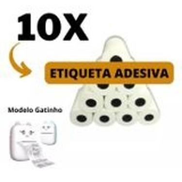 Imagem de Etiqueta Adesiva Para Mini Impressora Gatinho - 10 Rolos - PERSONALIZA