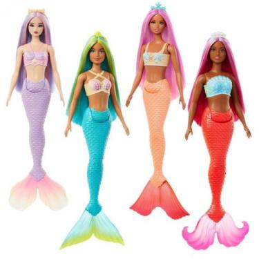 Imagem de Barbie Fantasy Sereias com Cabelo Colorido - Mattel, Colorido, Barbie