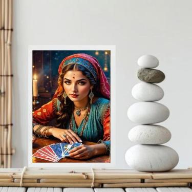Imagem de Quadro Cigana Sarita - Baralho 33X24Cm