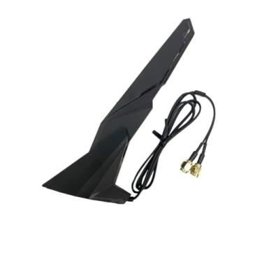Imagem de Antena WiFi de banda dupla 2,4 GHz 5GHz RP-SMA Base Magnética Antena com 1 metro para placa mãe ASUS Z590 Z390 Z490 X570 H610 H670 M13H M12 M11 Placa mãe roteador de rede sem fio Laptop WiFi 6E Antena
