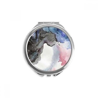 Imagem de Tinta, aquarela, sombreamento abstrato, mão, compacto, espelhado, redondo, portátil, bolso de vidro