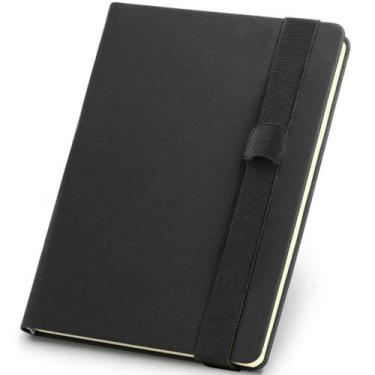 Imagem de Caderneta de Anotações 14x21cm 140 Folhas Sem Pauta - TopGet, Preto