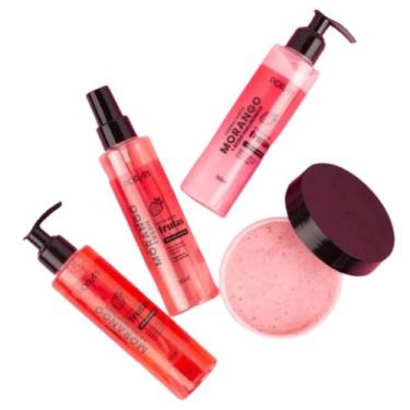 Imagem de Kit 4 Morango Splash Hidratante Sabonete Esfoliante - Porán